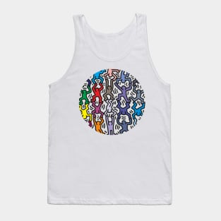 Colorful Circle People Tank Top